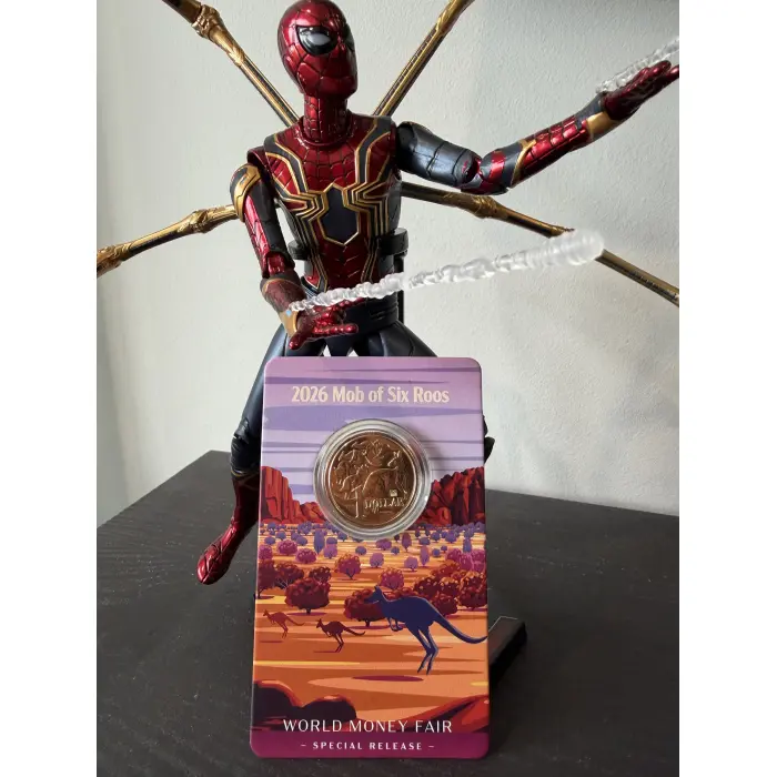 2026 $1 BERLIN WMF MOB OF 6 ROOS BRANDENBURG GATE PRIVY MARK CARDED COIN