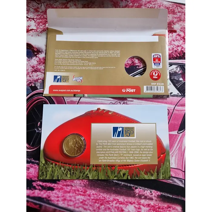 2008 150 Years of Australian Football - Perth Mint First Day Issue $1 PNC - Mint
