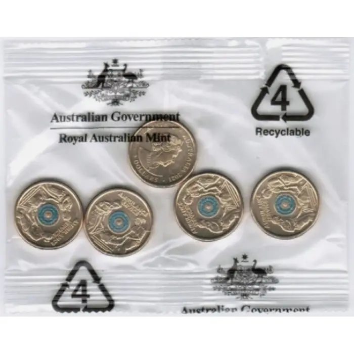 2021  $2  AMBULANCE SERVICE SEALED RAM BAG UNCIRCULATED 5 COINS
