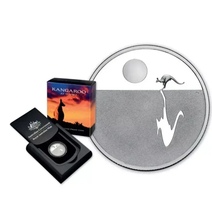 2012 $1 Kangaroo at Sunset Silver Proof Coin