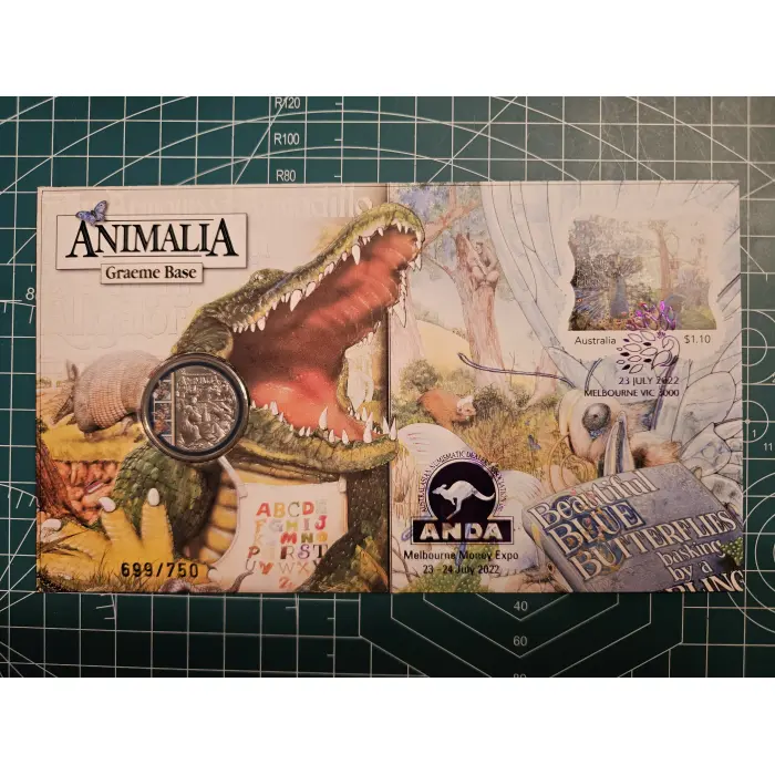 2022 Melbourne money expo ANDA overprint pnc animalia 20cent 