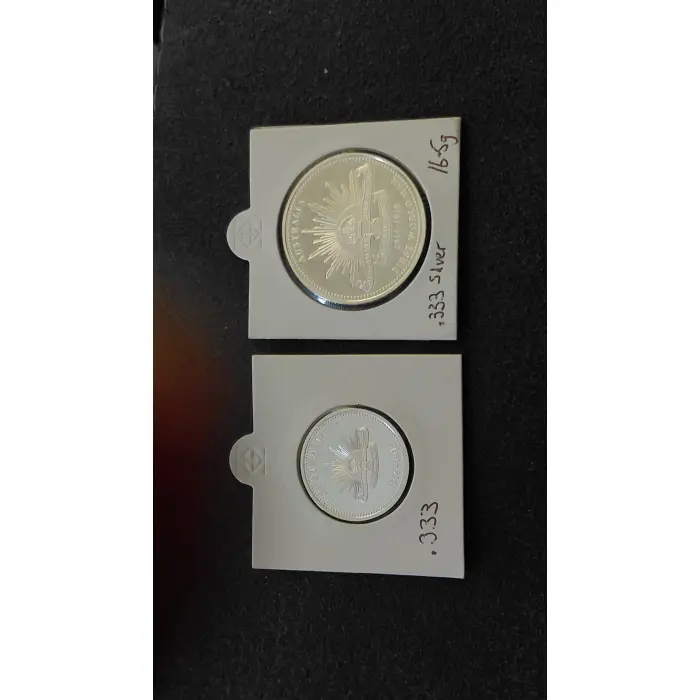 1 x lot of six commerative coins "WE WILL REMEMBER THEM" from Macquarie Mint