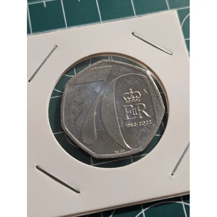 Royal 50 pence from 2022, KCIII, QEII