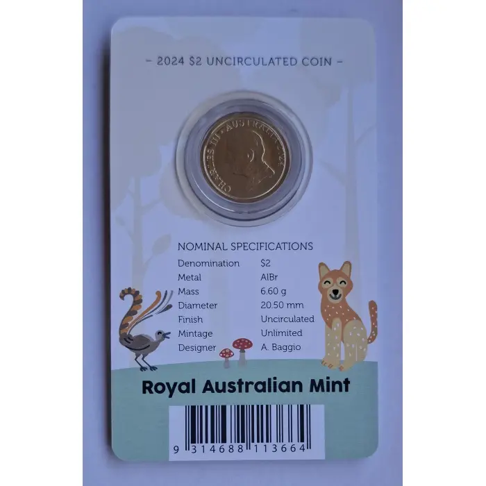 2024 $2 Toothfairy Carded Coin