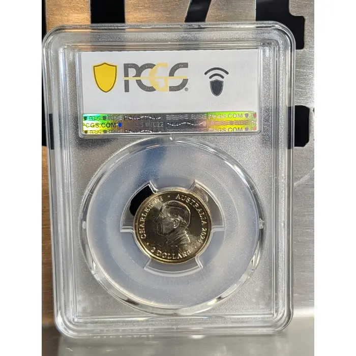 2024 War Animals Remembrance Purple Poppy $2 PCGS ‘C’ Mintmark MS69 Gold Shield