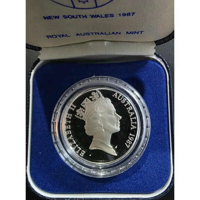 1987 - "New South Wales" - State Series Silver Proof $10 Coin