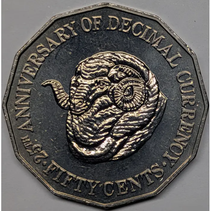 1991 50c X 6 UNC 25th Ann. of Decimal Changeover Coins - Minor Imperfections