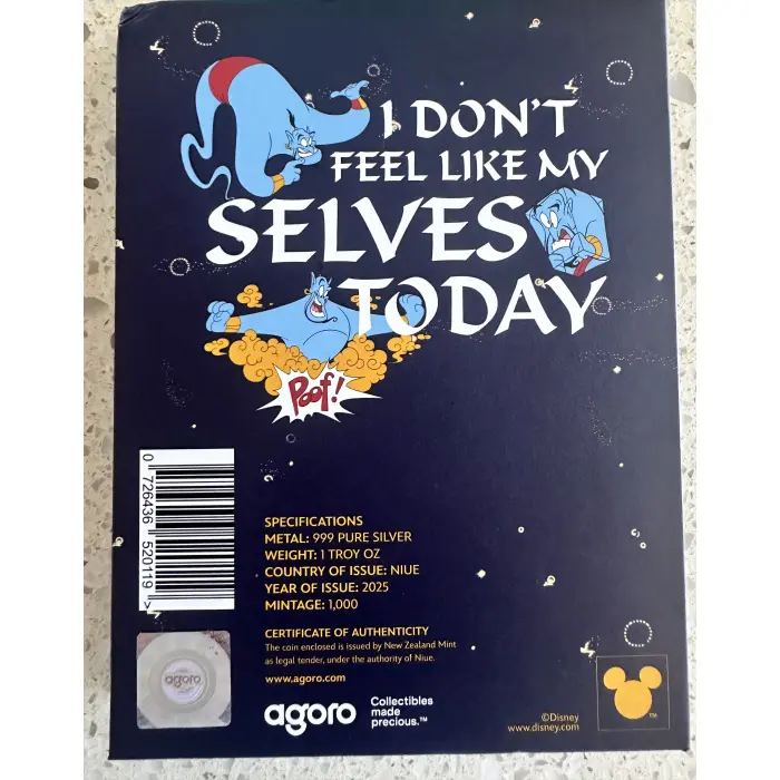 2025 Disney Aladdin - Genie 1 oz silver Agoro