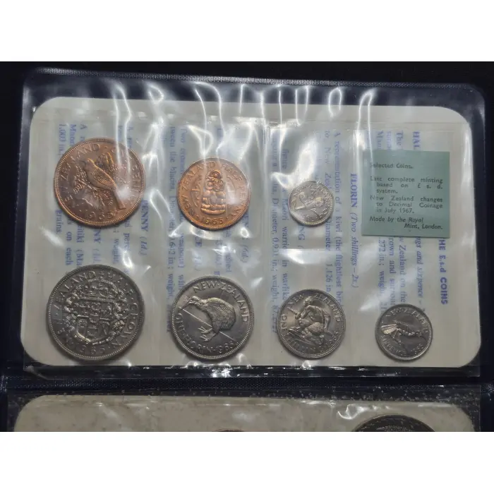 1965 - 1967 DECIMAL CHANGE OVER MINT SET NEW ZEALAND 🇳🇿 