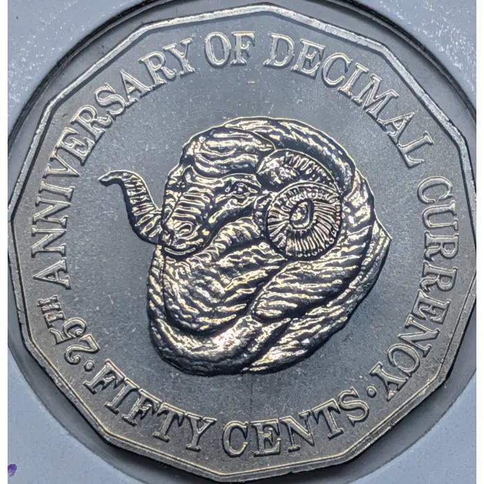 1991 50c Coin - Five  UNC 25th Decimal Changeover Coins - Slightly Imperfect