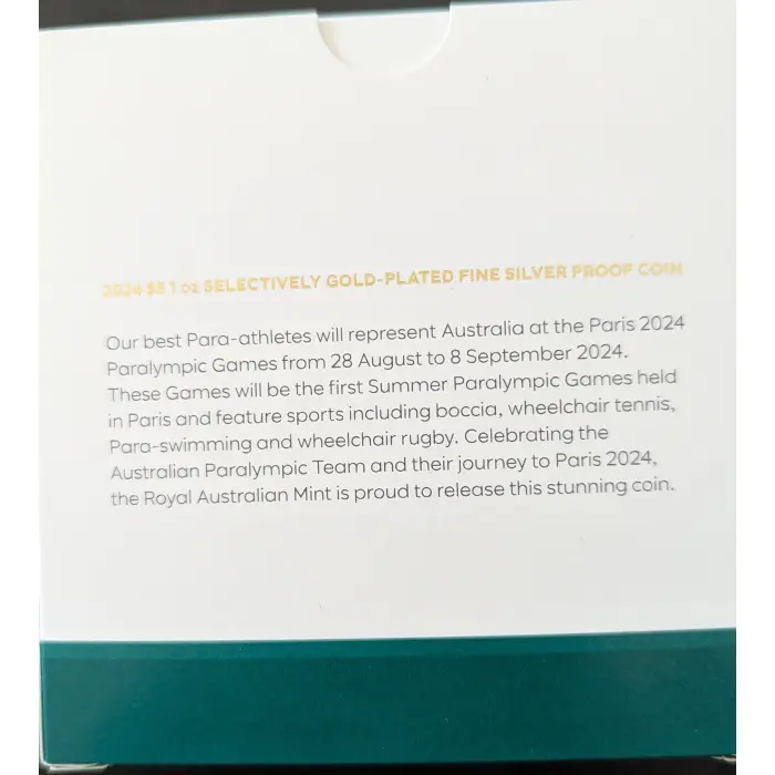2024 $5 Australian Team – Selectively Gold-Plated 1oz Silver Proof 