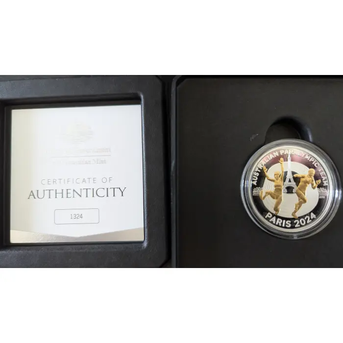 2024 $5 Australian Team – Selectively Gold-Plated 1oz Silver Proof 