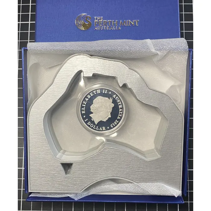 1 Oz 2013 Perth Mint The Land Down Under - Sydney Opera House $1 Fine Silver 