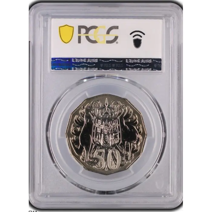 PCGS MS69 2016 Australian 50c Frosted Uncirculated