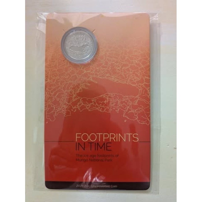 2021    20c Footprints in Time Coin on Card