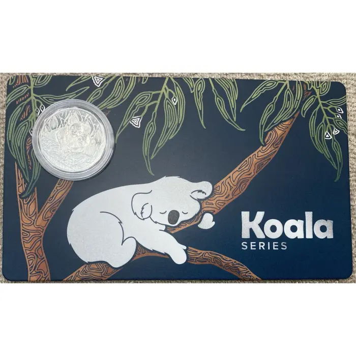 2025 Koala Series Uncirculated 50c coin in card