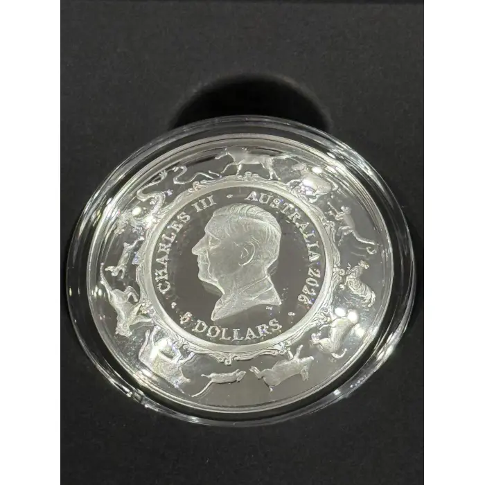 2026 $5 1 oz FINE SILVER PROOF DOMED COIN