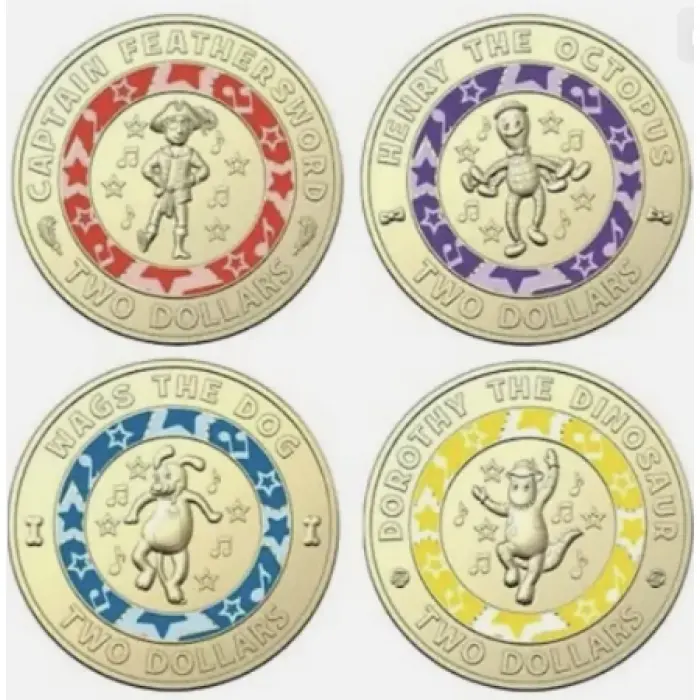 2021 Wiggles coins (Circulated Condition)