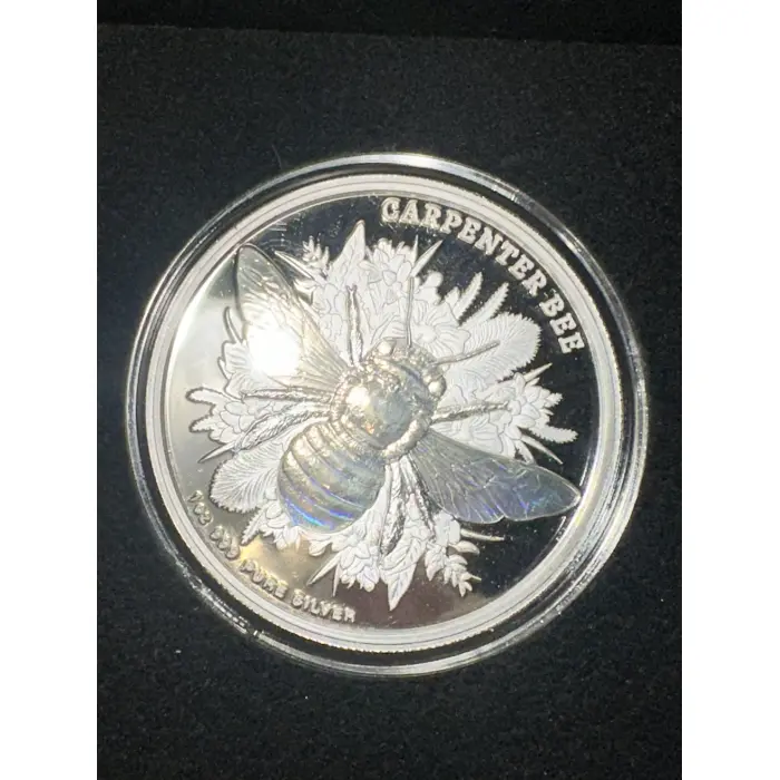 2025 Australian Native Bees - Carpenter Bee Holographic 1oz silver