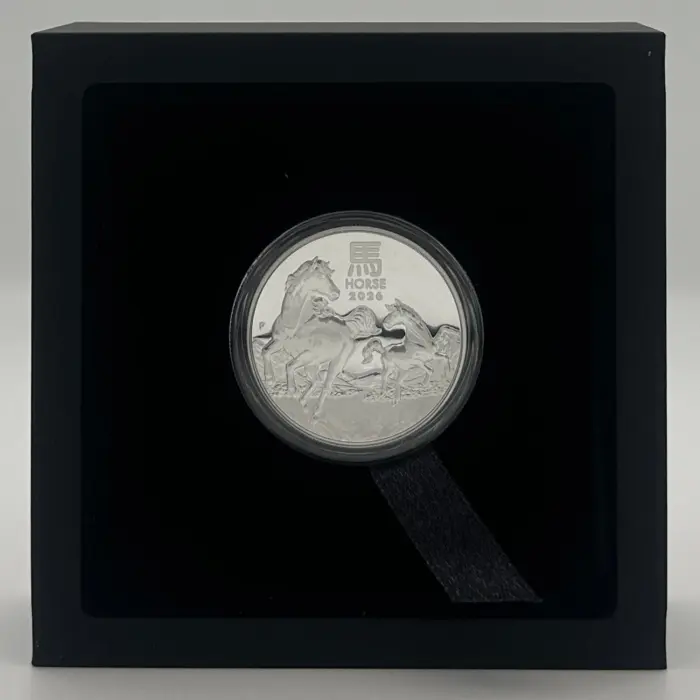 2026 Australia Year of the Horse 1oz Silver Proof High Relief Coin - Perth Mint