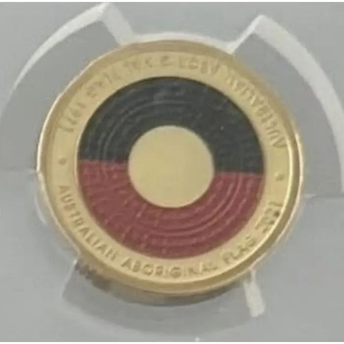 2021 $2 PR70DCAM 50th Anniversary Aboriginal Flag - TOP POP
