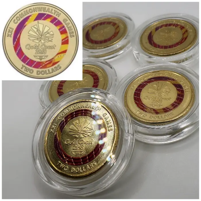 UNC 2018 Red Goldcoast Games $2 Coin - In Lighthouse Capsule