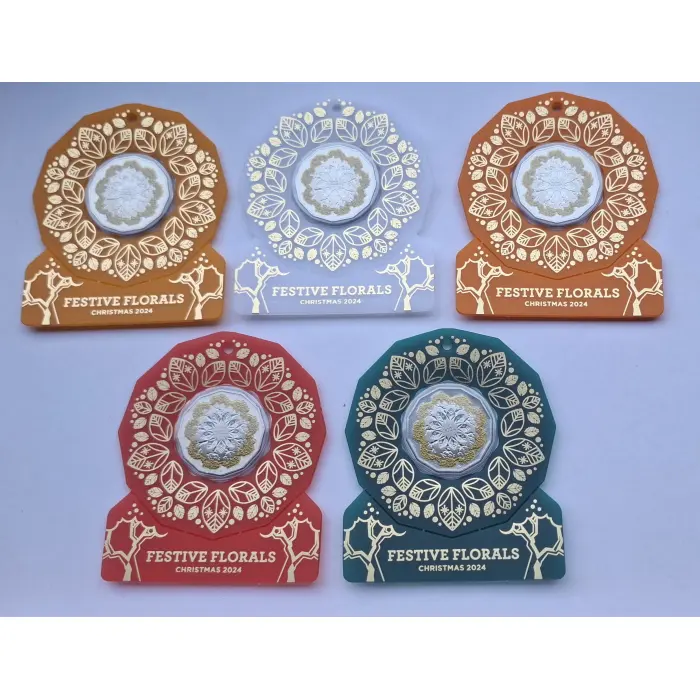 2024 50c Christmas Festive Florals-  Set Of 5 Carded Coins