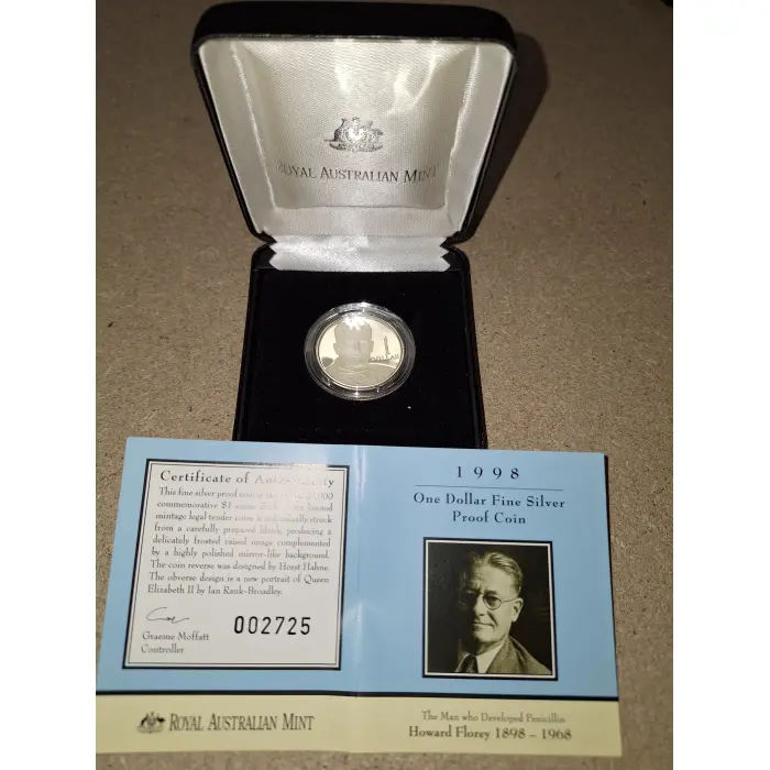 1998 $1 Proof - Howard Florey Proof