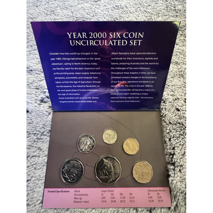 2000 RAM Millennium Year 6 coin Uncirculated mint year set 