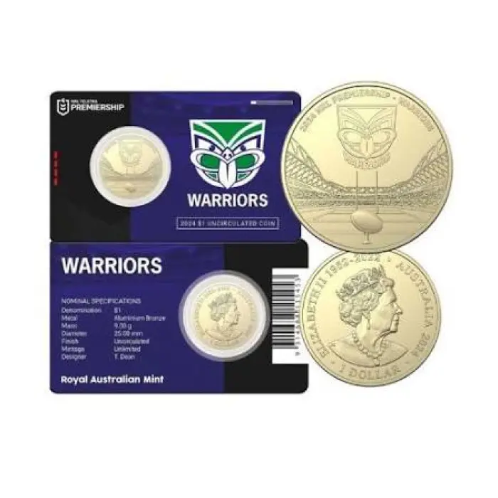 2024 warriors $1 coin on card 