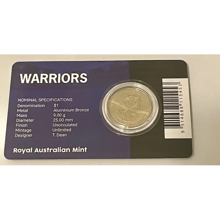 2024 warriors $1 coin on card 