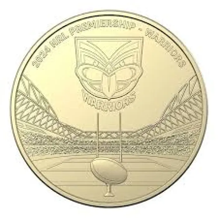 2024 warriors $1 coin on card 