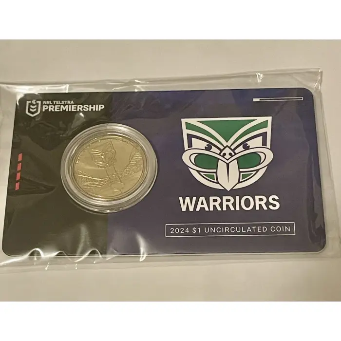 2024 warriors $1 coin on card 