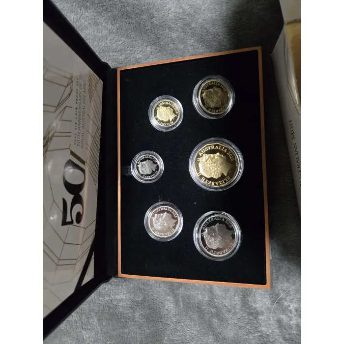 2015 proof set with Gold plated 50c 