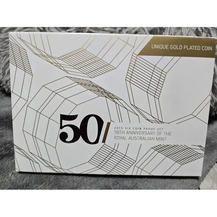 2015 proof set with Gold plated 50c 
