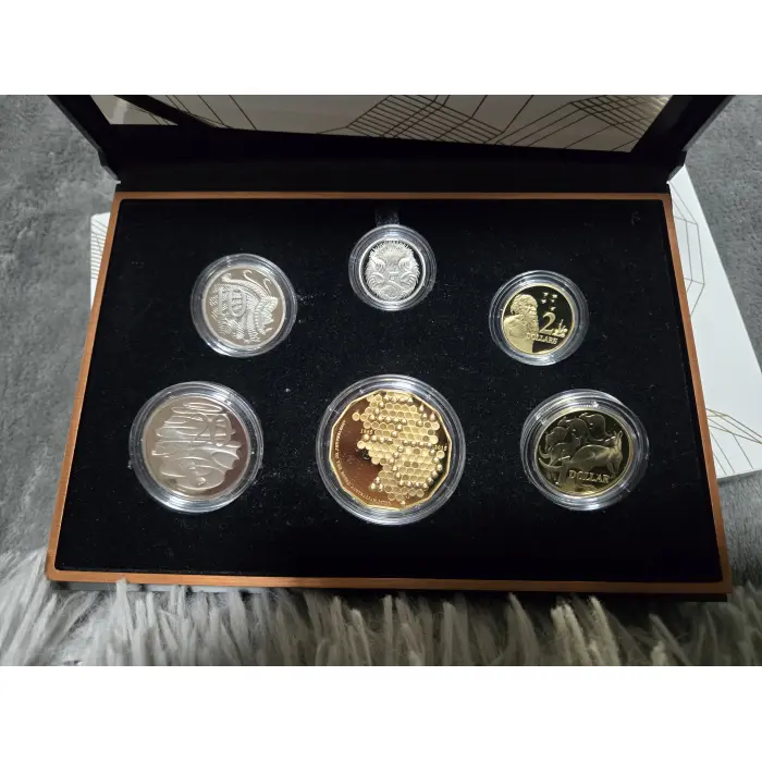 2015 proof set with Gold plated 50c 