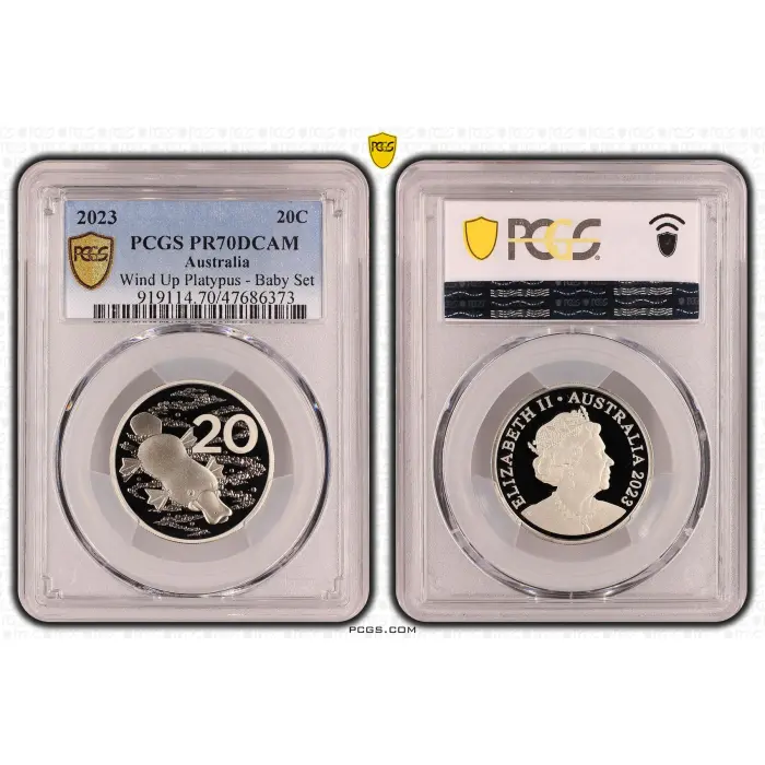 2023 - PCGS PR70 Wind Up Platypus - Baby Set