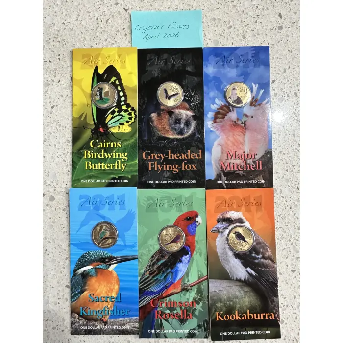 2011  RAM - Air Series $1 coins in card, Full set