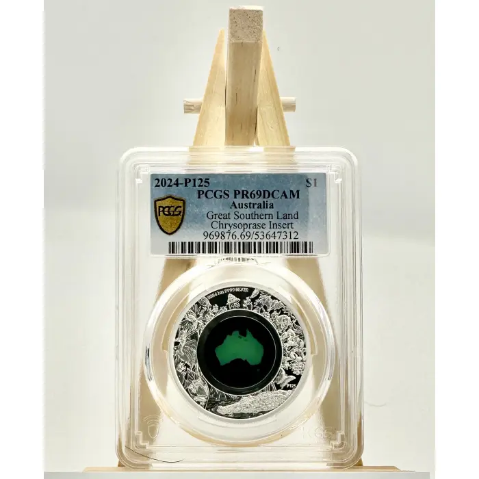 2024 Great Southern Land Chrysoprase Silver Proof 1oz PCGS PR69DCAM