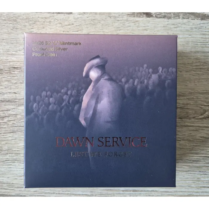 2026 'C' Mintmark $2 Dawn Service Lest We Forget Coloured Silver Proof Coin