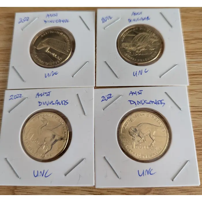 2022 Set Of Australian Dinosaurs $1.00 Uncirculated