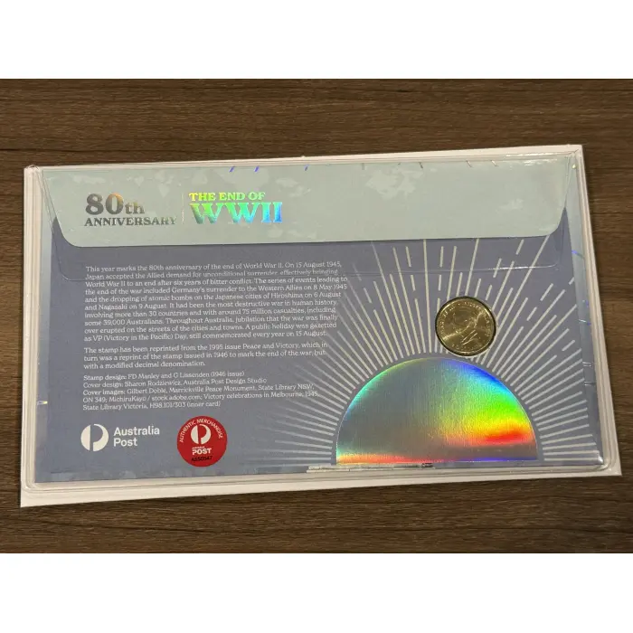 80th Anniversary- End of WWII Poppy Wreath Limited Edition PNC #0340/1111