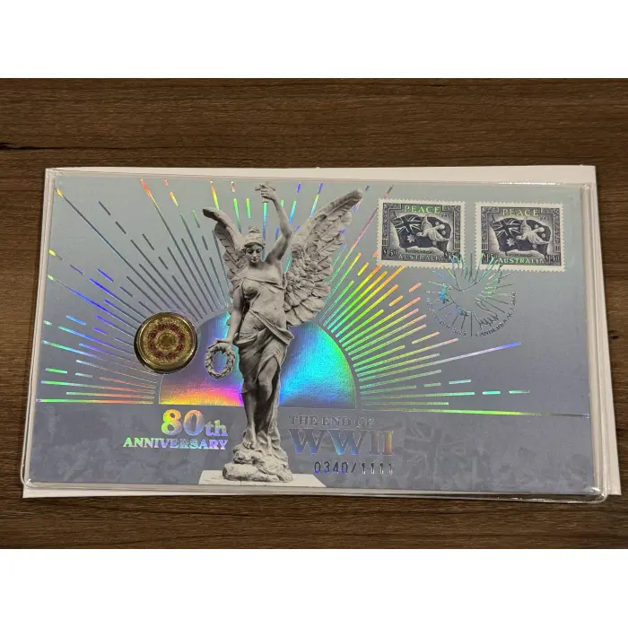 80th Anniversary- End of WWII Poppy Wreath Limited Edition PNC #0340/1111