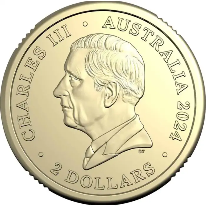 2024 $2 War Animals Remembrance ‘C’ Mintmark Coloured Uncirculated Coin