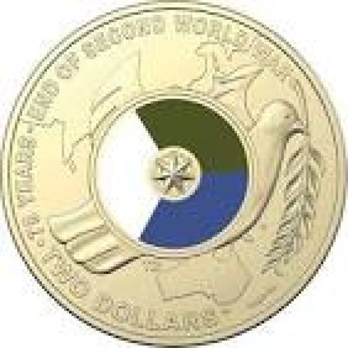 2020 $2 75th Anniversary End of WW2 RAM Roll - Includes Protective Tube & Sticke