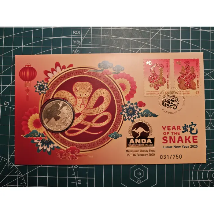 2025 Melbourne money expo ANDA overprint year of the snake