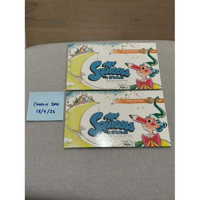 2019 Mr Squiggle and Friends 7-coin set