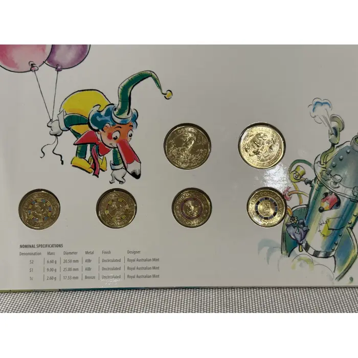 2019 Mr Squiggle and Friends 7-coin set