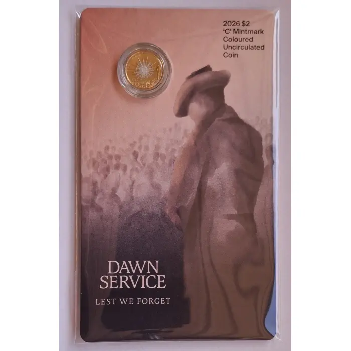2026 $2 Remembrance Day- Dawn Service 'C' Mint Mark Carded Coin