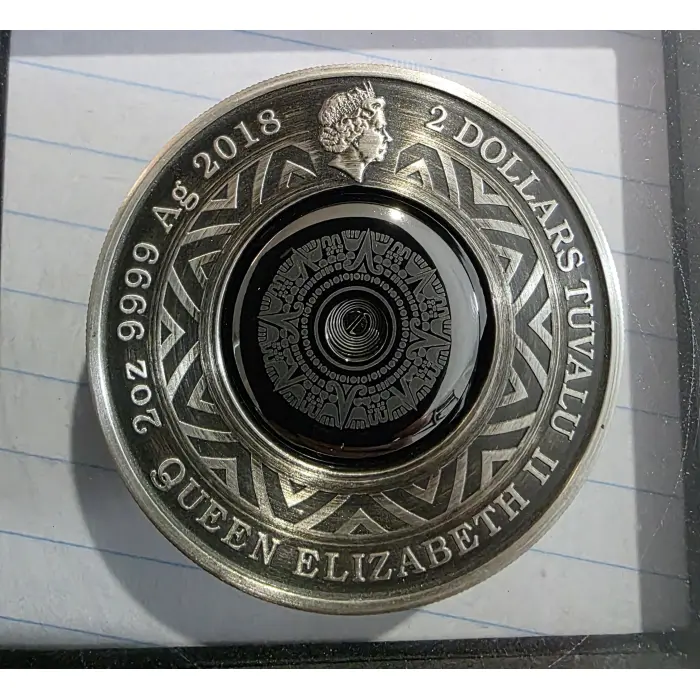 2018 $2 Thermometer 2oz Silver Antique Coin